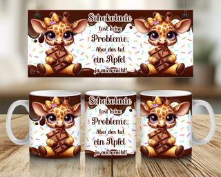 Tasse Giraffe mit Schokolade