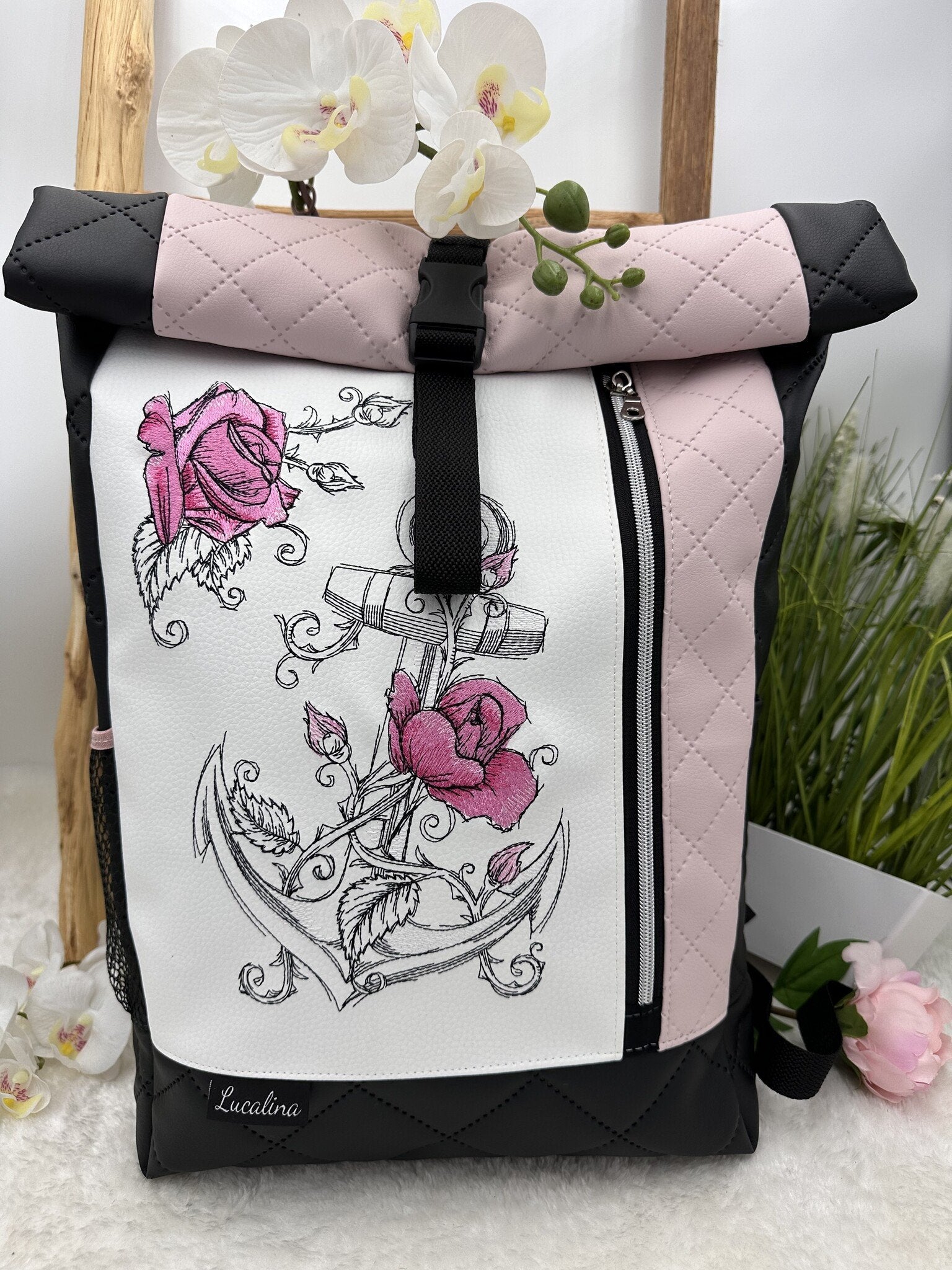 Rucksack Damen Rolltop Rucksäcke Herren Bag Damen Rucksack