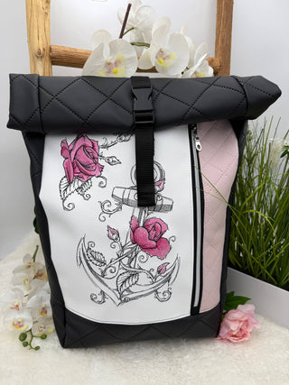 Ankerrose (schwarzer Akzent)